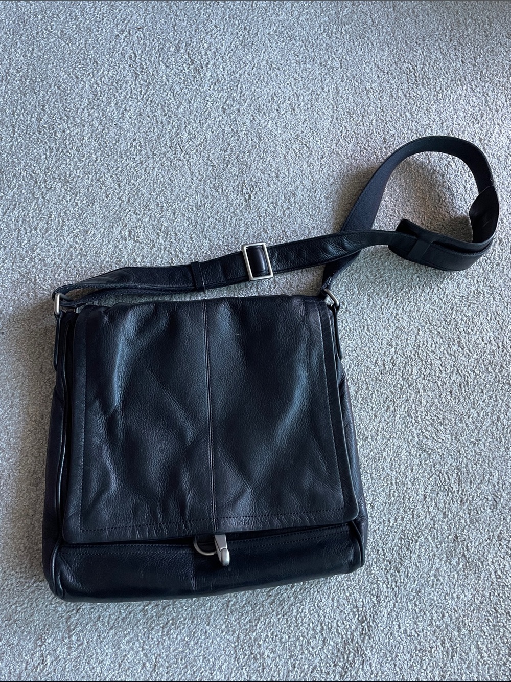 Levenger Black Messenger Bag